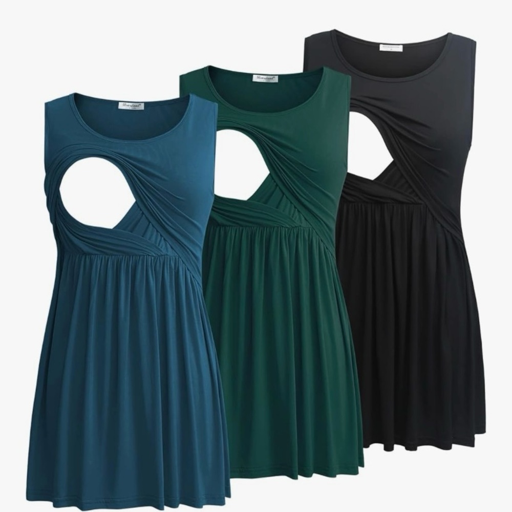Bearsland Women's Cutout Tank Tops in Teal, Forest Green, and Black